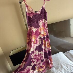 Komarov Textured Dress in Purple and Pink